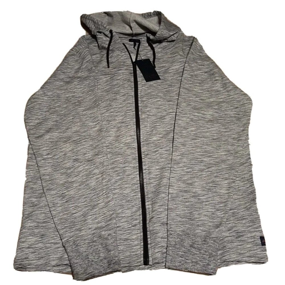 NEW Good Man Brand Men's Gray Heathered Long Sleeve Full Zip Hoodie Size XL NWT